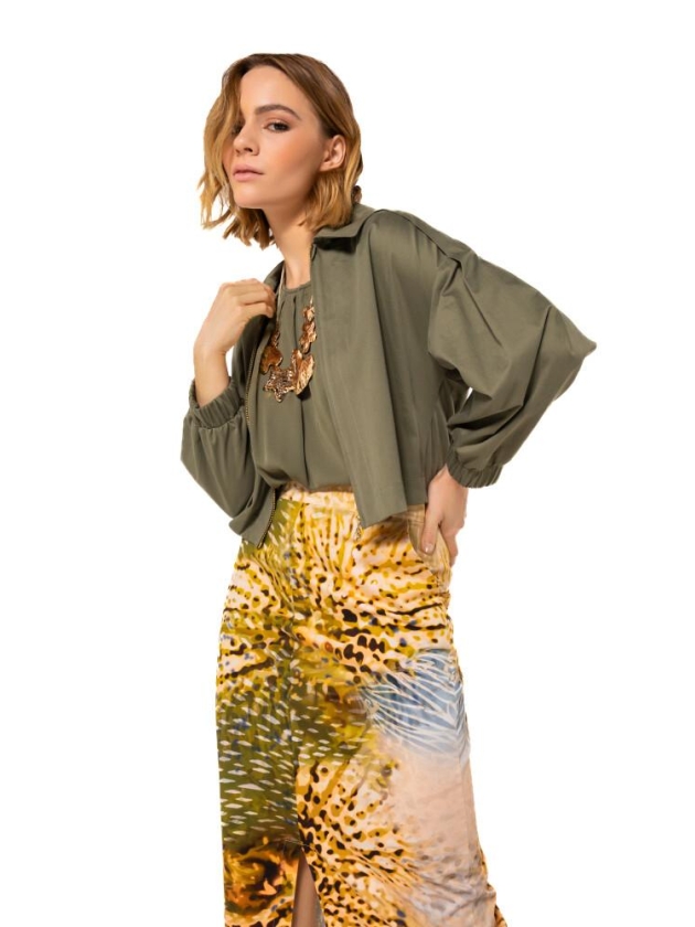 Caroline Biss Blouson Khaki
