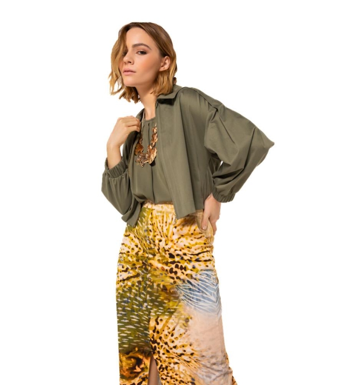 Caroline Biss Blouson Khaki