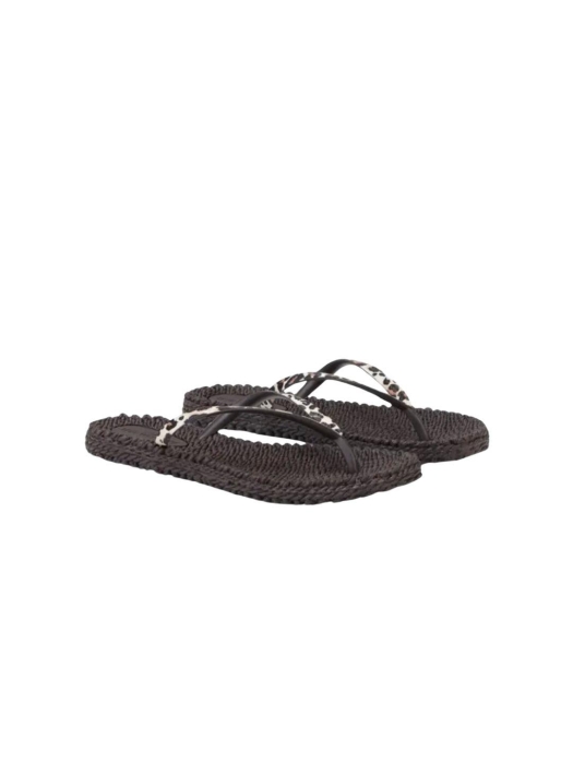 Ilse Jacobsen Flip-Flops 263 Brown panthera print