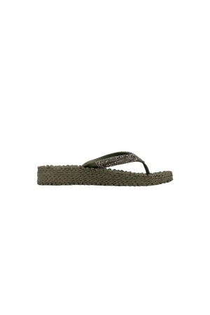 Ilse Jacobsen Flip Flop on platform sole 410 Army