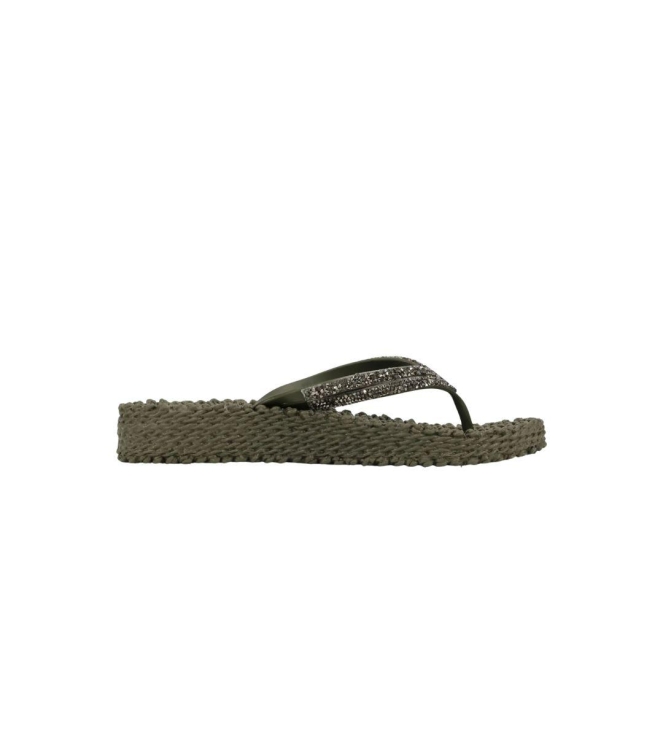 Ilse Jacobsen Flip Flop on platform sole 410 Army
