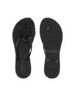 Ilse Jacobsen Flip flop with flower 001 Black