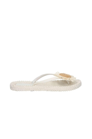 Ilse Jacobsen Flip flop with flower 120 Creme