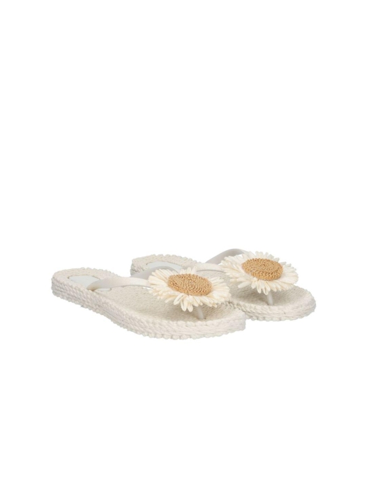 Ilse Jacobsen Flip flop with flower 120 Creme