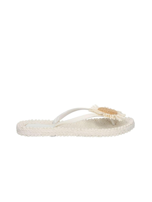 Ilse Jacobsen Flip flop with flower 120 Creme