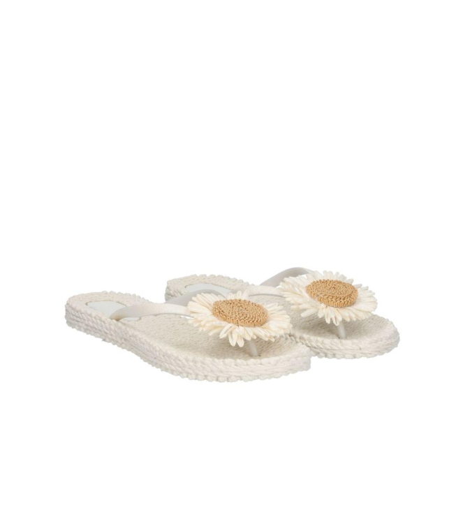 Ilse Jacobsen Flip flop with flower 120 Creme