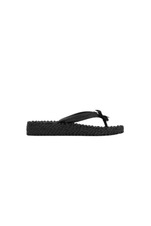 Ilse Jacobsen Flip flops with flower 001 Black