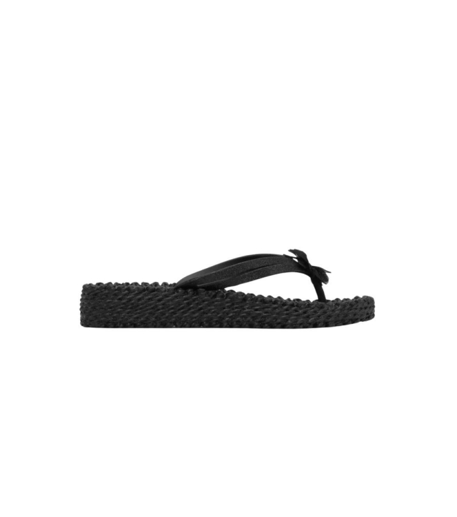 Ilse Jacobsen Flip flops with flower 001 Black