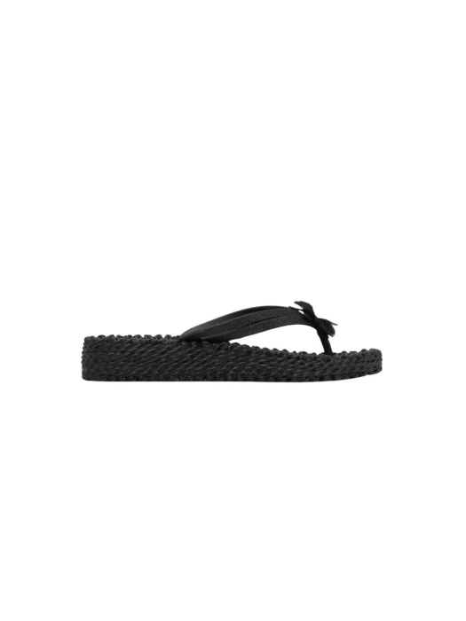 Ilse Jacobsen Flip flops with flower 001 Black