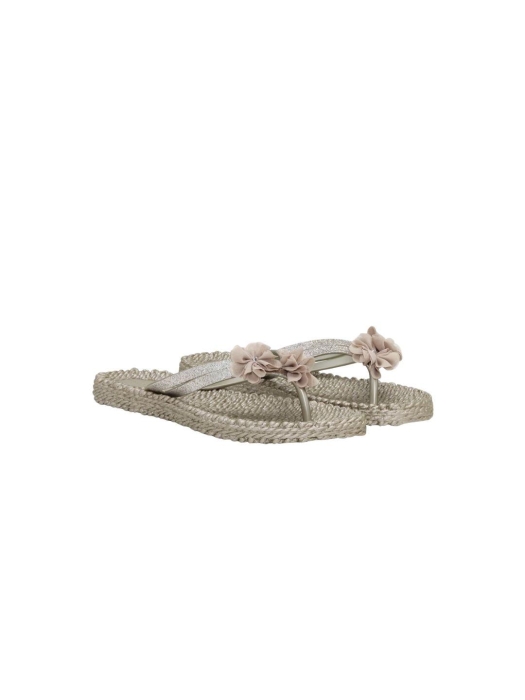 Ilse Jacobsen Flip flops with flowers 780 Platin