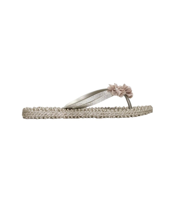 Ilse Jacobsen Flip flops with flowers 780 Platin
