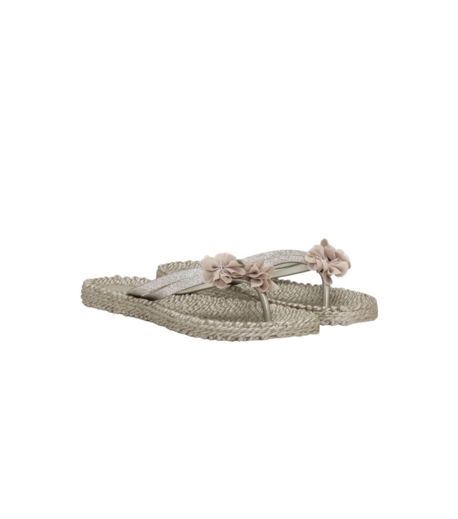 Ilse Jacobsen Flip flops with flowers 780 Platin
