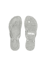 Ilse Jacobsen Flip flops with flowers 710 Silver