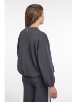 Rino en Pelle Balloon sleeve jacket with front closure 10175 dark navy