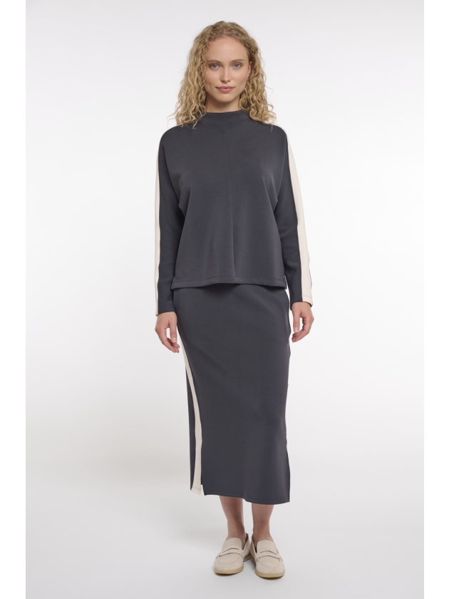 Rino en Pelle Pullover with high neck 10175 dark navy