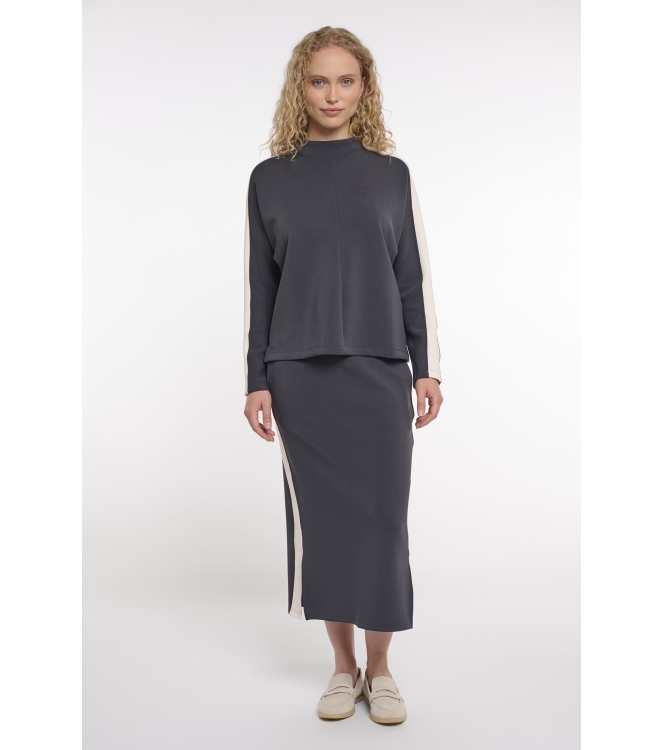 Rino en Pelle Pullover with high neck 10175 dark navy