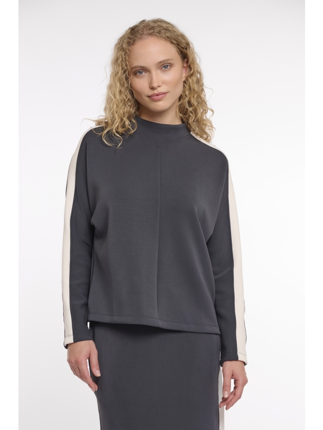 Rino en Pelle Pullover with high neck 10175 dark navy