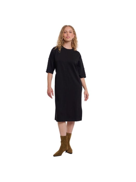 Rino en Pelle Dress with sleeve detail 9900 black
