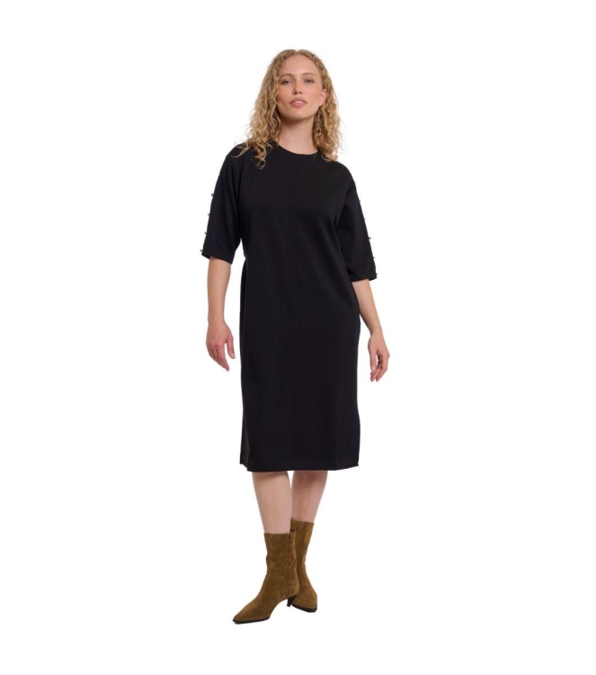 Rino en Pelle Dress with sleeve detail 9900 black