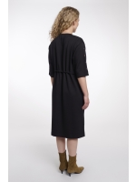Rino en Pelle Dress with sleeve detail 9900 black