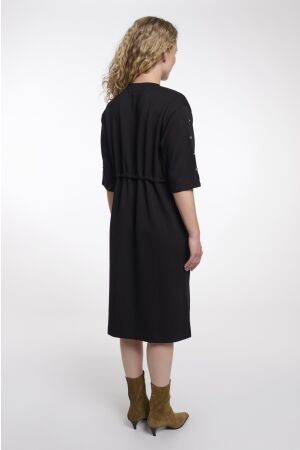 Rino en Pelle Dress with sleeve detail 9900 black