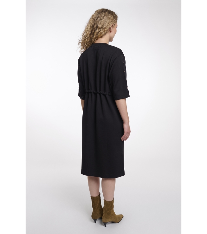 Rino en Pelle Dress with sleeve detail 9900 black