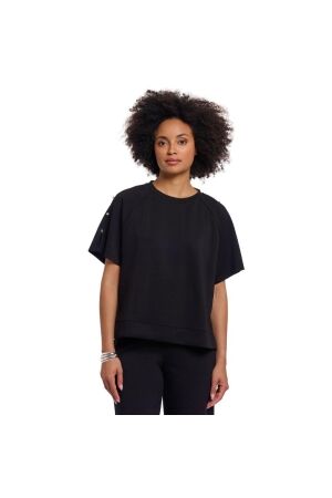 Rino en Pelle Half sleeve top with button details 9900 black