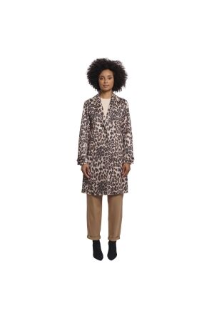 Rino en Pelle Single breasted coat 8980 leopard
