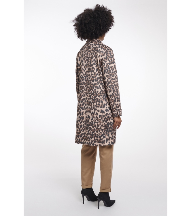 Rino en Pelle Single breasted coat 8980 leopard
