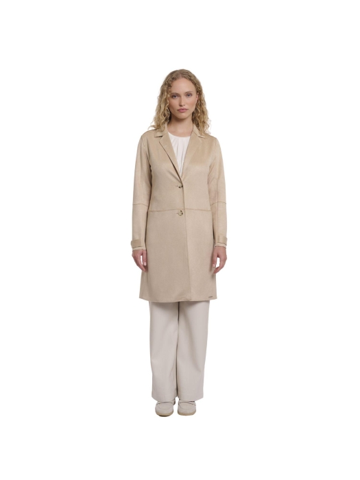Rino en Pelle Single breasted coat 10866 oat