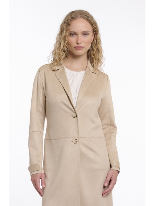 Rino en Pelle Single breasted coat 10866 oat