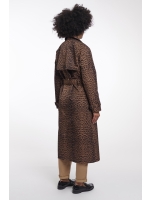 Rino en Pelle Double breasted coat 8980 leopard