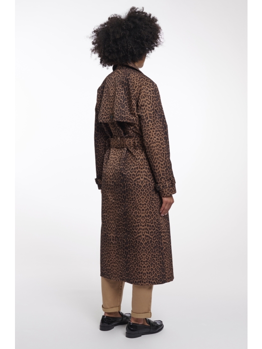 Rino en Pelle Double breasted coat 8980 leopard