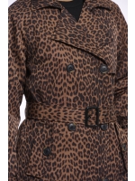 Rino en Pelle Double breasted coat 8980 leopard