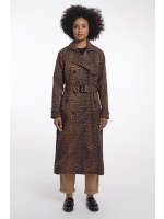 Rino en Pelle Double breasted coat 8980 leopard