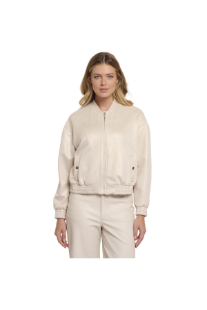 Rino en Pelle Bomber jacket with zipper closure 10828 birch gold