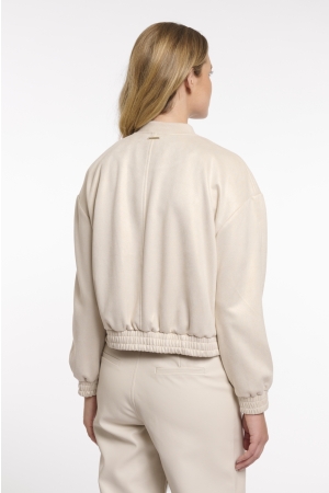 Rino en Pelle Bomber jacket with zipper closure 10828 birch gold