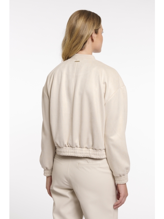 Rino en Pelle Bomber jacket with zipper closure 10828 birch gold