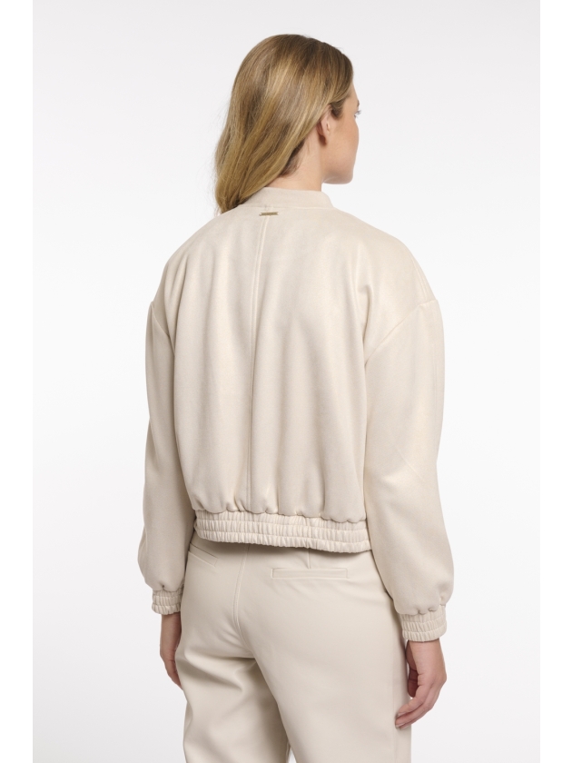 Rino en Pelle Bomber jacket with zipper closure 10828 birch gold
