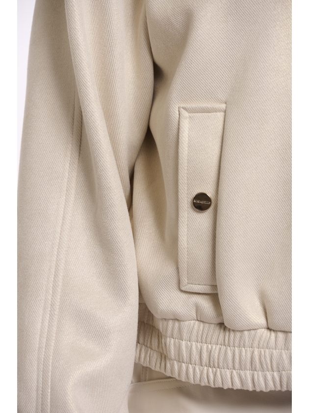 Rino en Pelle Bomber jacket with zipper closure 10828 birch gold