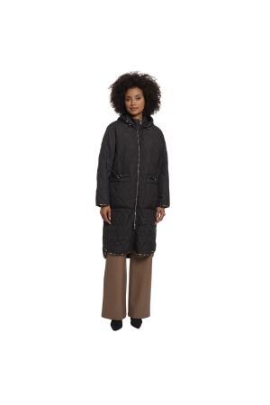 Rino en Pelle Long light quilted coat 9900 black