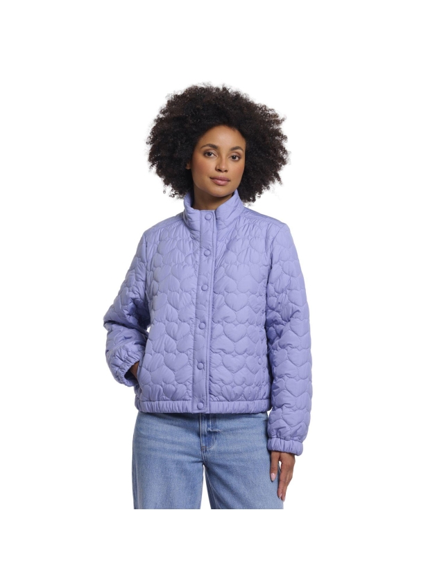 Rino en Pelle Light padded cropped jacket 11021 brushed blue