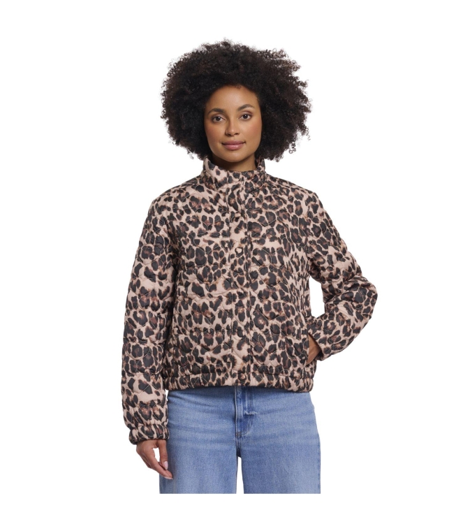 Rino en Pelle Light padded cropped jacket 8980 leopard