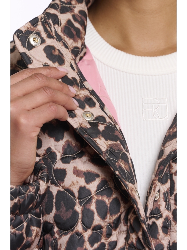 Rino en Pelle Light padded cropped jacket 8980 leopard