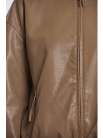 Rino en Pelle Blouson jacket with button closure 11011 slate bark