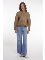 Rino en Pelle Blouson jacket with button closure 11011 slate bark