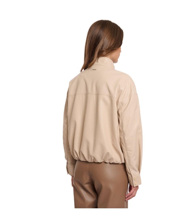 Rino en Pelle Blouson jacket with button closure 10866 oat