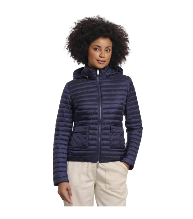 Rino en Pelle Light padded fitted jacket 10175 dark navy