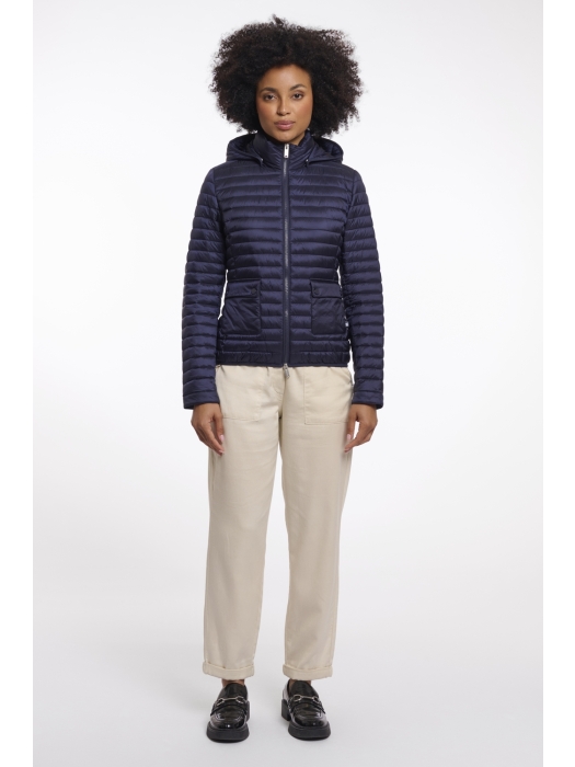 Rino en Pelle Light padded fitted jacket 10175 dark navy