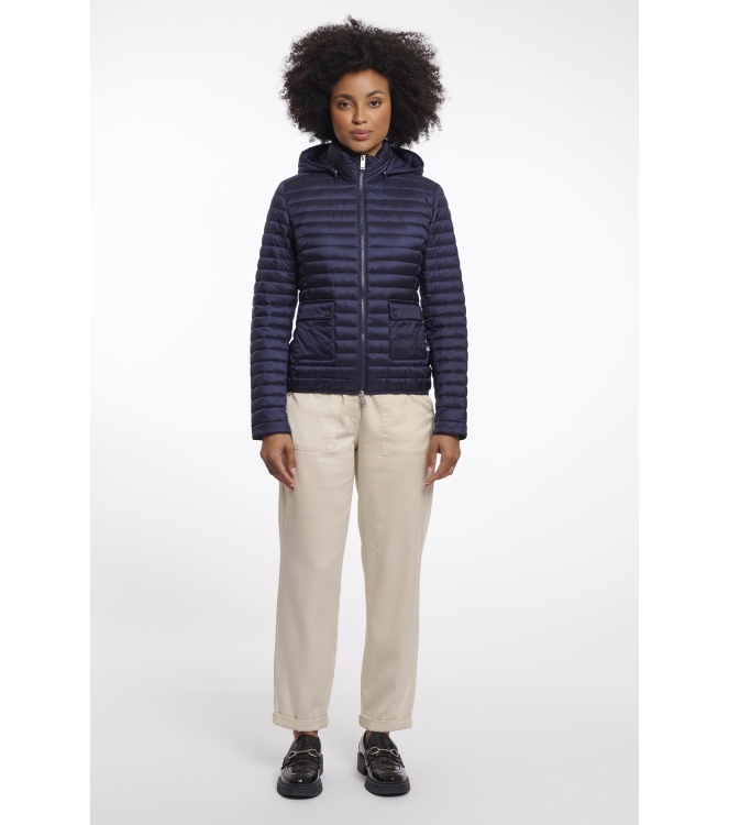 Rino en Pelle Light padded fitted jacket 10175 dark navy